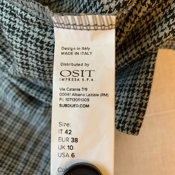 Subdued Checked Cropped Straight Pant (Made in Italy) - Picture 5 of 6